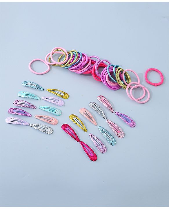 Babyhug Hair Accessories Combo Set  Free Size Multicolor - Pack of 40