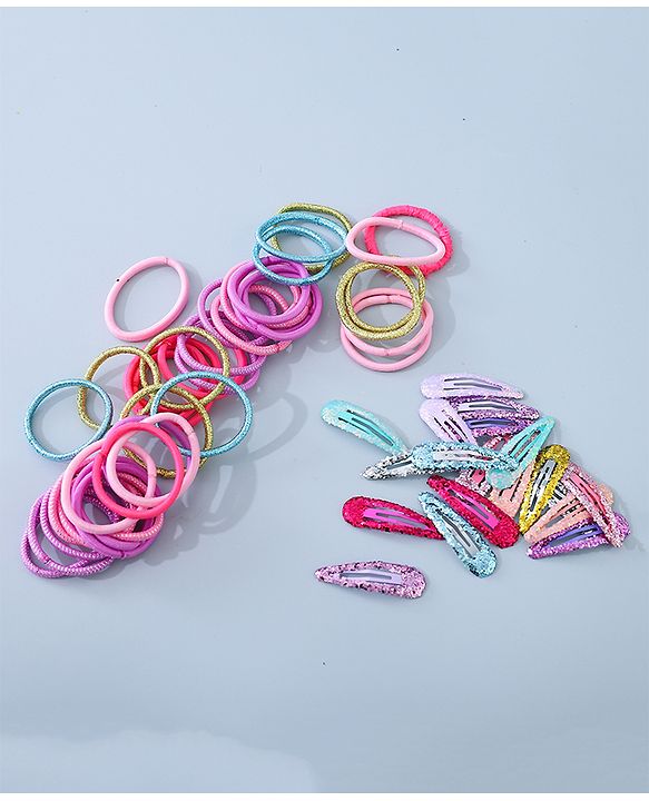 Babyhug Hair Accessories Combo Set  Free Size Multicolor - Pack of 40