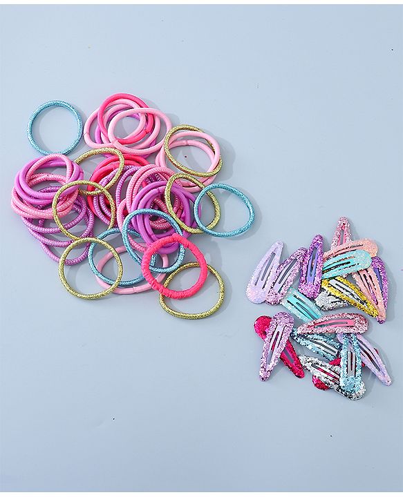 Babyhug Hair Accessories Combo Set  Free Size Multicolor - Pack of 40