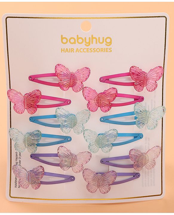 Babyhug Free Size Snap Clips Pack of 12 - Multicolor