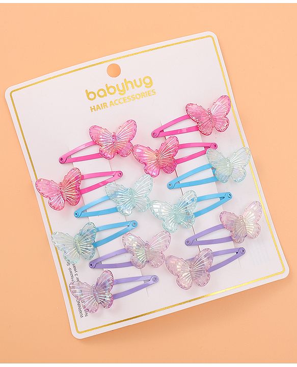 Babyhug Free Size Snap Clips Pack of 12 - Multicolor