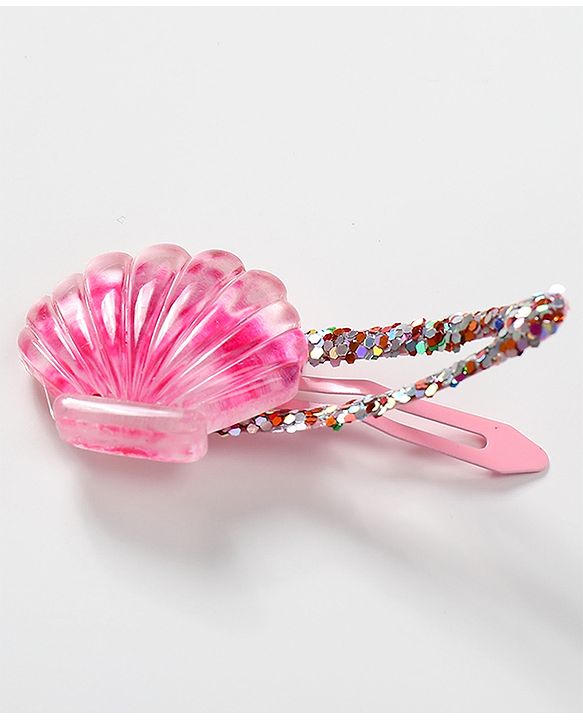 Babyhug Set of 4 Snap Clips with Shell Applique - Multicolor