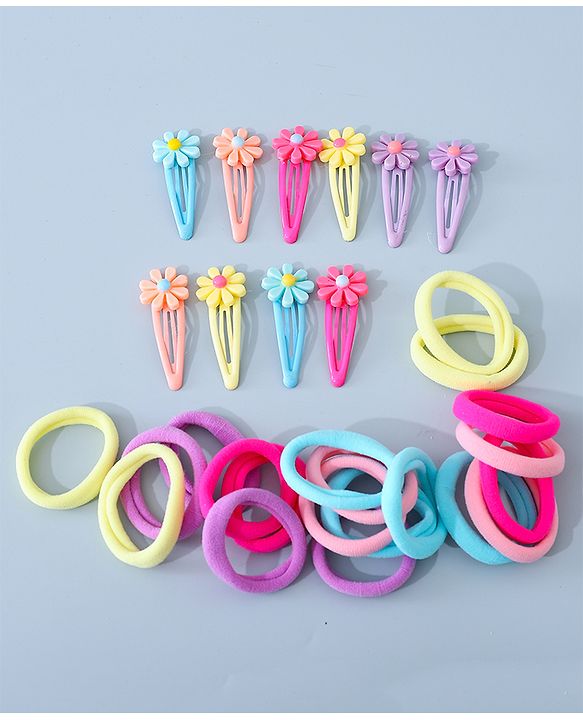 Babyhug Hair Accessories Combo Set Free Size Pack of 30 - Multicolour