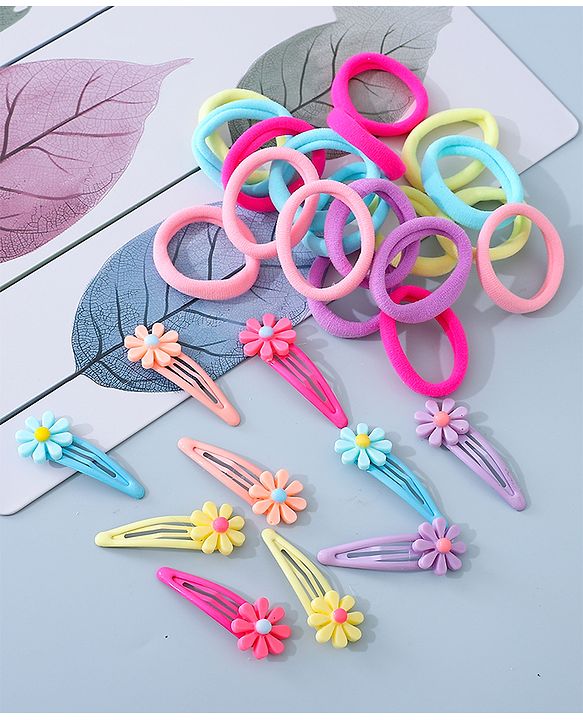 Babyhug Hair Accessories Combo Set Free Size Pack of 30 - Multicolour
