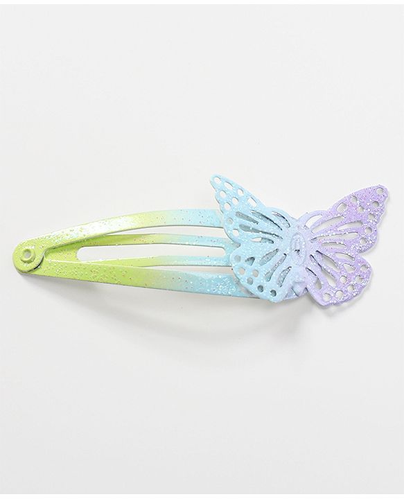 Babyhug Snap Clips with Butterfly Applique Set of 16 - Multicolor