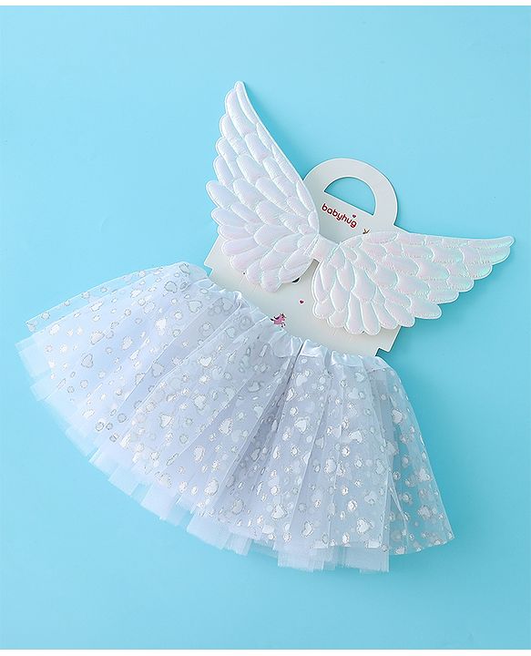Babyhug Butterfly Wings and Costume Set - White