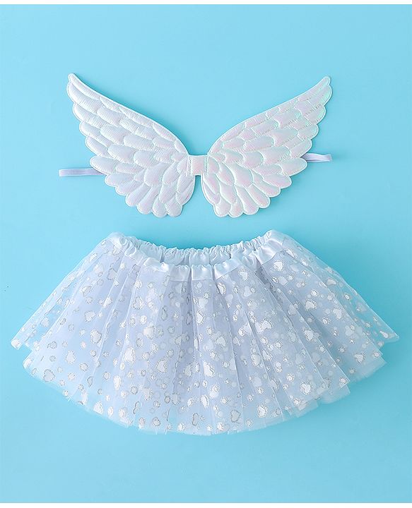 Babyhug Butterfly Wings and Costume Set - White