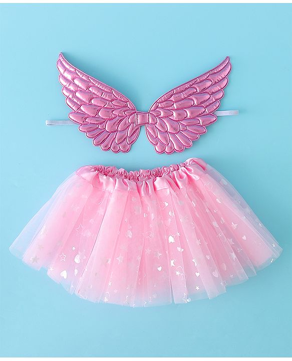 Babyhug Butterfly Wings and Costume Set - Light Pink