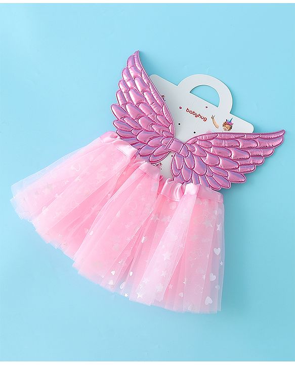 Babyhug Butterfly Wings and Costume Set - Light Pink