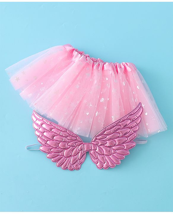 Babyhug Butterfly Wings and Costume Set - Light Pink