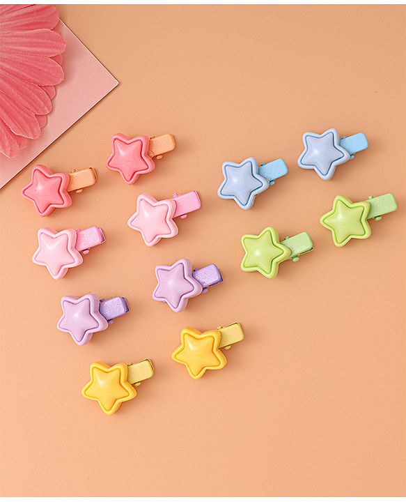 Babyhug Hair Pins and Clips Pack of 12 - Multicolor