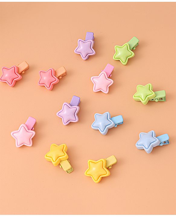 Babyhug Hair Pins and Clips Pack of 12 - Multicolor