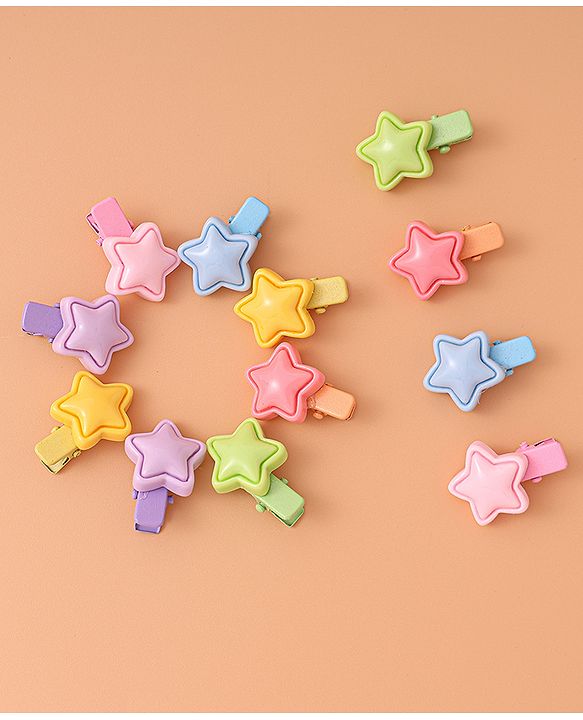 Babyhug Hair Pins and Clips Pack of 12 - Multicolor