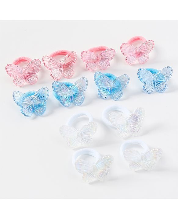 Pine Kids Free Size Butterfly Bow & Clips Pack of 16 - Multicolor
