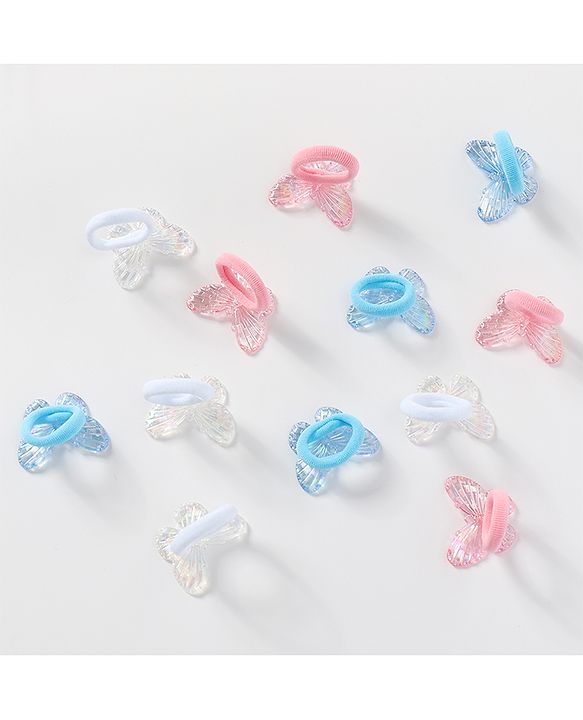 Pine Kids Free Size Butterfly Bow & Clips Pack of 16 - Multicolor