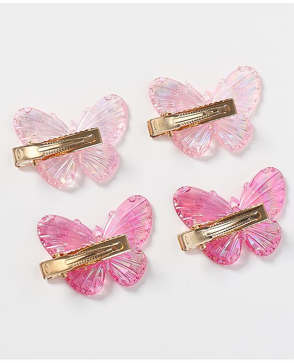 Pine Kids Free Size Butterfly Bow & Clips Pack of 16 - Multicolor
