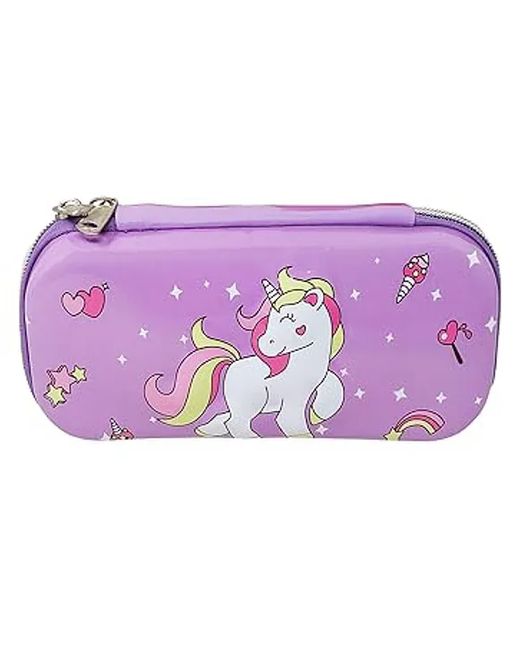 Kids Best 3D Unicorn Embossed Cover Pencil Case with Compartments, Pencil  Pouch for Kids, Pencil Box