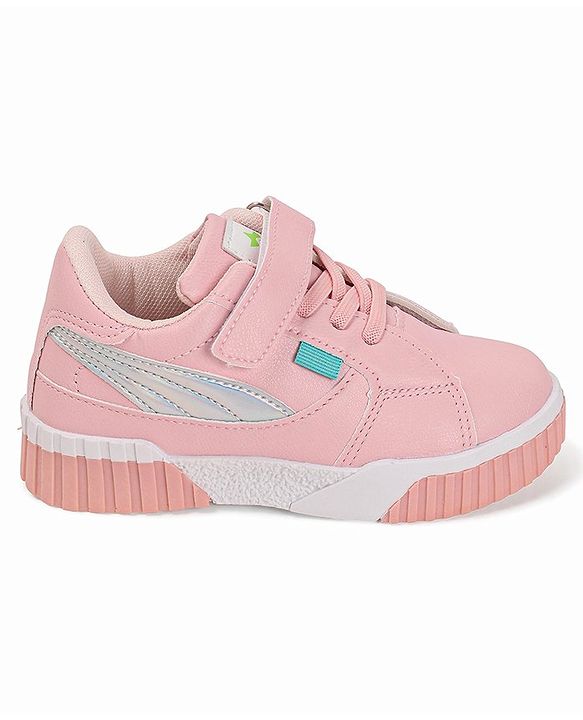 Cute Walk by Babyhug Color Block Sneakers with Velcro Closure - Pink