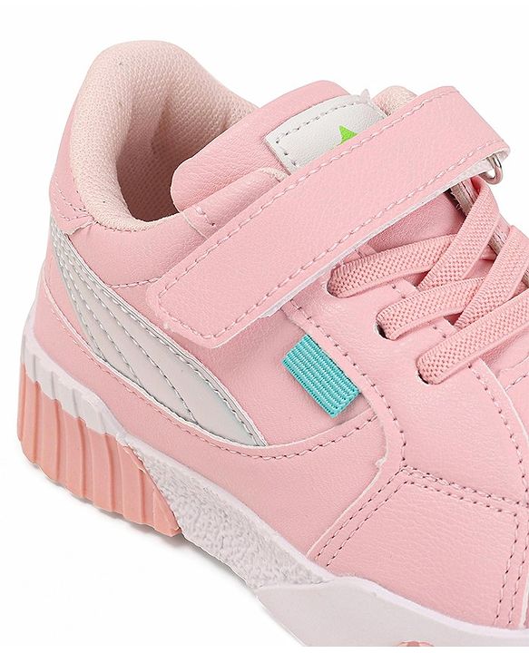Cute Walk by Babyhug Color Block Sneakers with Velcro Closure - Pink
