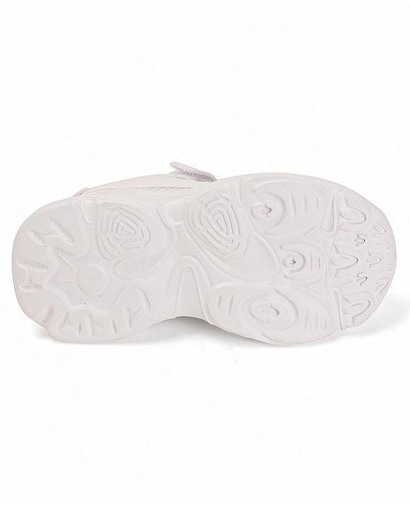 Cute Walk by Babyhug Shoes With Velcro Closure & Text Print - White
