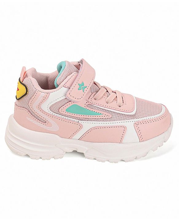 Cute Walk by Babyhug Sneakers With Velcro Closure & Logo Print - Pink
