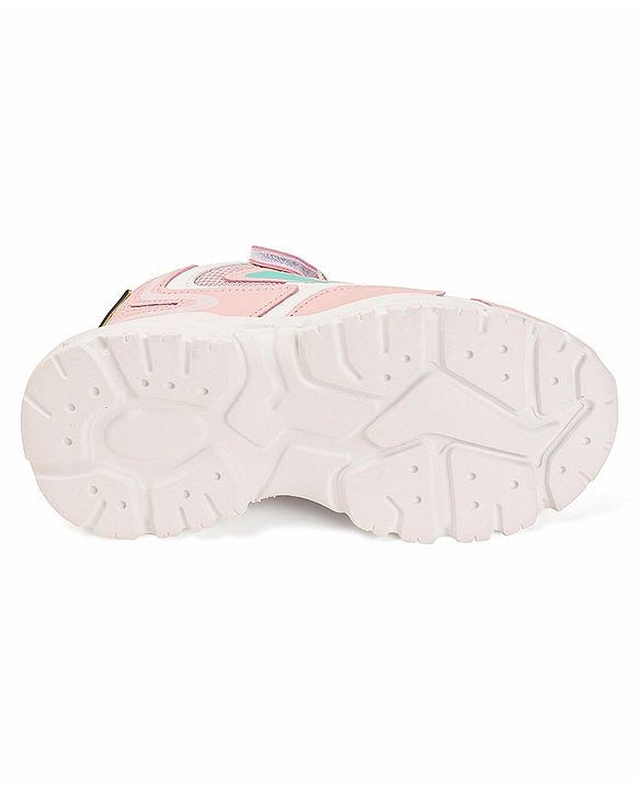 Cute Walk by Babyhug Sneakers With Velcro Closure & Logo Print - Pink