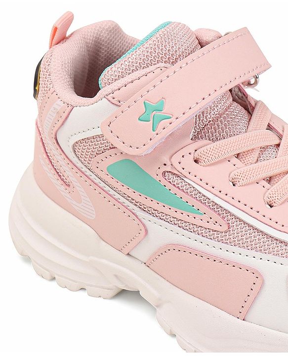 Cute Walk by Babyhug Sneakers With Velcro Closure & Logo Print - Pink