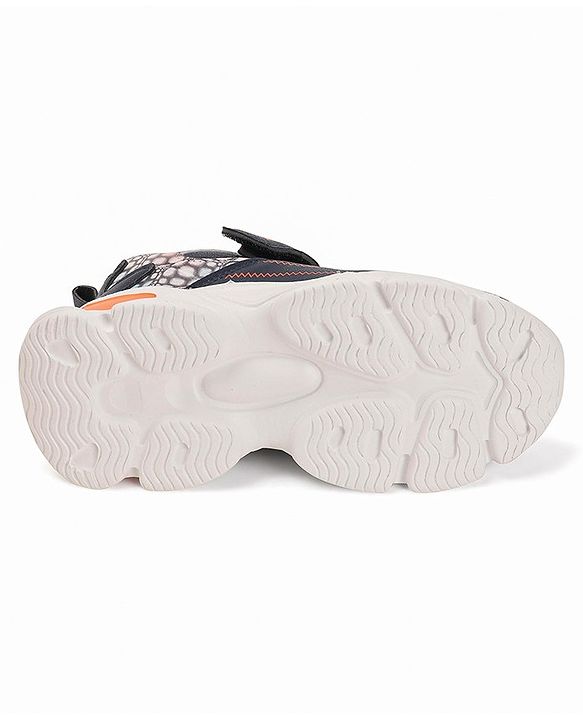 Cute Walk by Babyhug Sneakers With Velcro Closure & Text Print - Navy