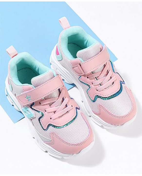 Cute Walk by Babyhug Sneakers With Velcro Closure - Pink