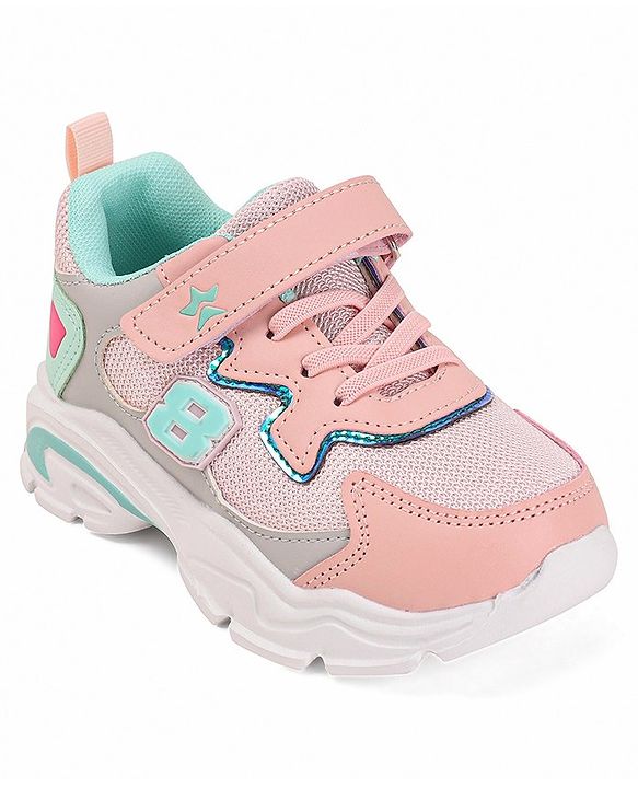 Cute Walk by Babyhug Sneakers With Velcro Closure - Pink