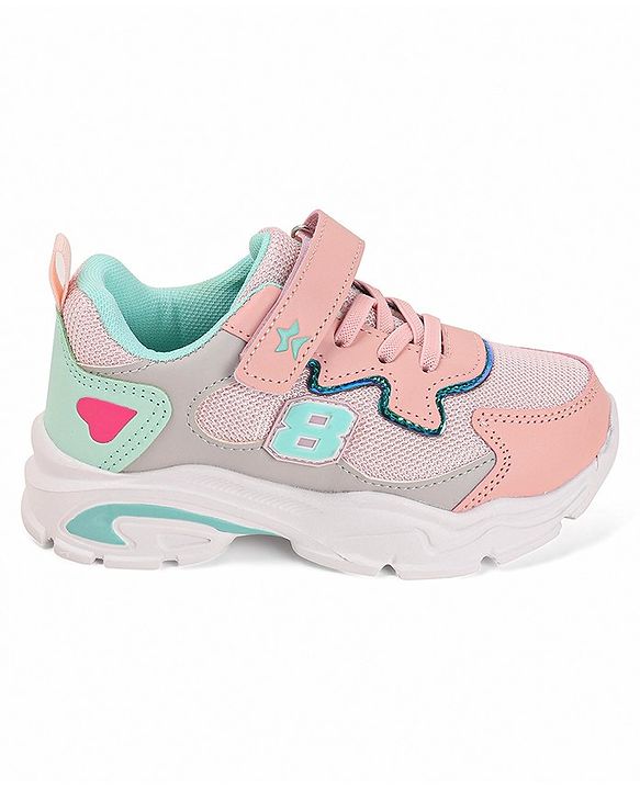 Cute Walk by Babyhug Sneakers With Velcro Closure - Pink