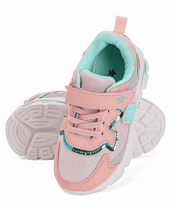 Cute Walk by Babyhug Sneakers With Velcro Closure - Pink