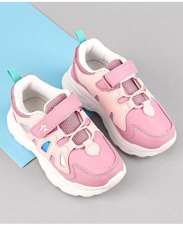 Cute Walk by Babyhug Sneakers Shoes With Velcro Closure Solid - Purple