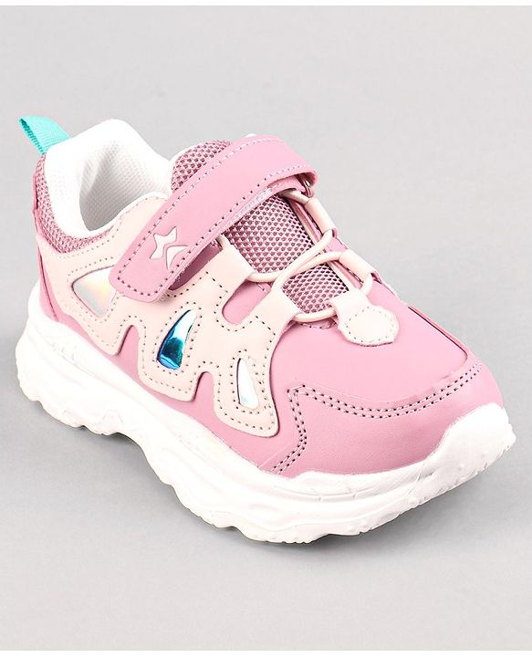 Cute Walk by Babyhug Sneakers Shoes With Velcro Closure Solid - Purple