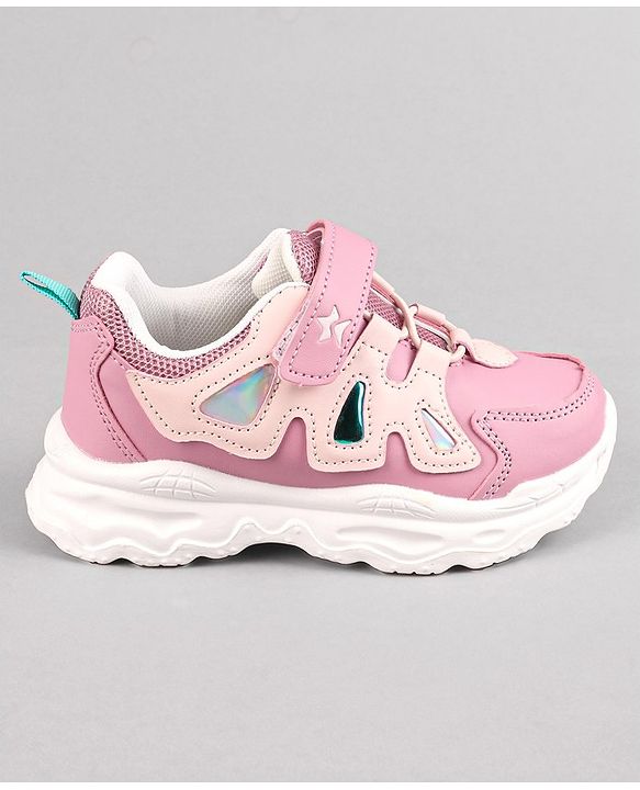 Cute Walk by Babyhug Sneakers Shoes With Velcro Closure Solid - Purple
