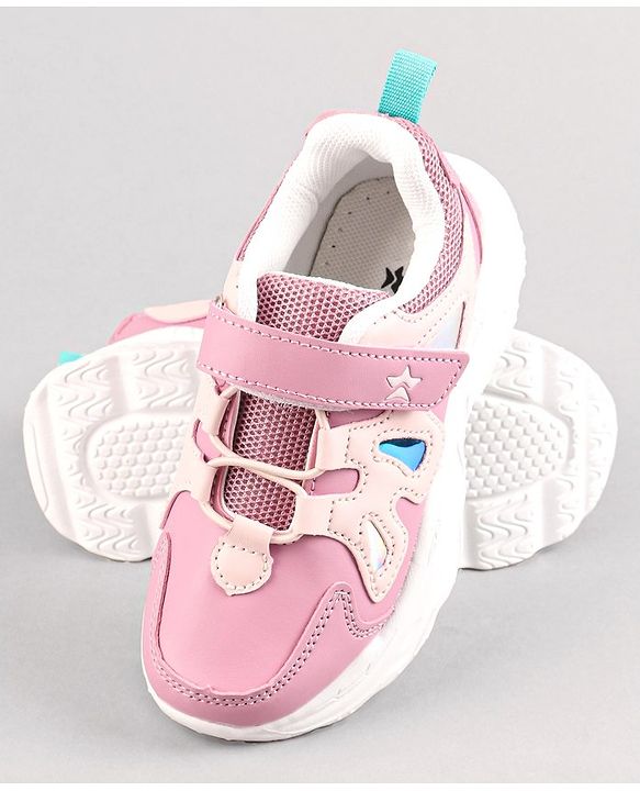 Cute Walk by Babyhug Sneakers Shoes With Velcro Closure Solid - Purple