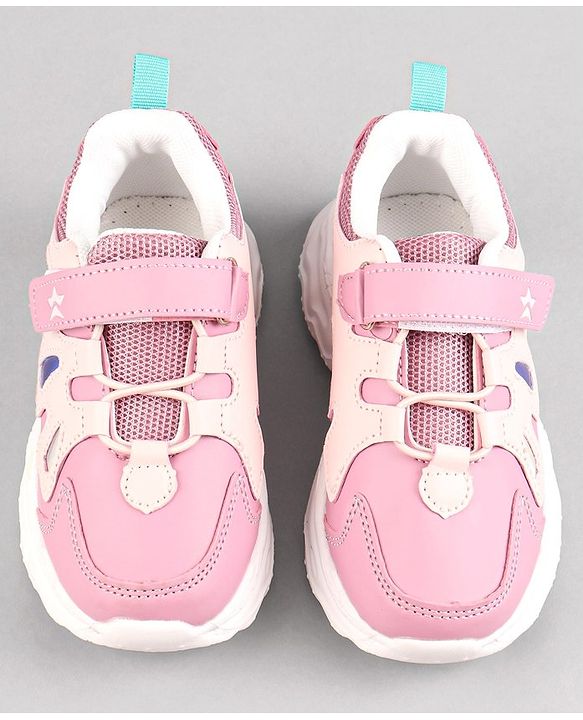 Cute Walk by Babyhug Sneakers Shoes With Velcro Closure Solid - Purple