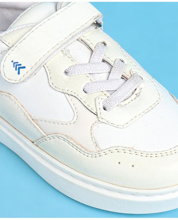 Pine Kids Light weight and Comfortable Casual Shoes with Velcro Closure - White