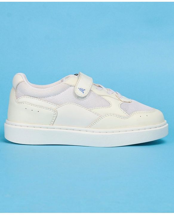 Pine Kids Casual Shoes with Velcro Closure - White & Blue