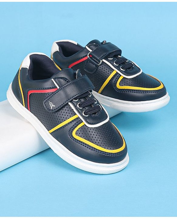 Pine Kids Slip On Casual Shoes with Velcro Closure - Navy Blue