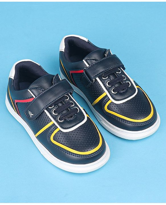 Pine Kids Slip On Casual Shoes with Velcro Closure - Navy Blue