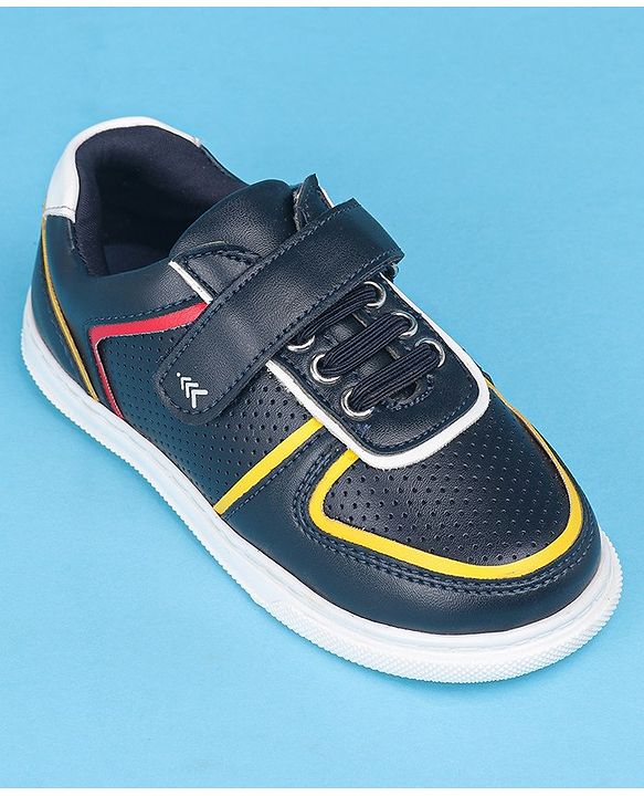 Pine Kids Slip On Casual Shoes with Velcro Closure - Navy Blue