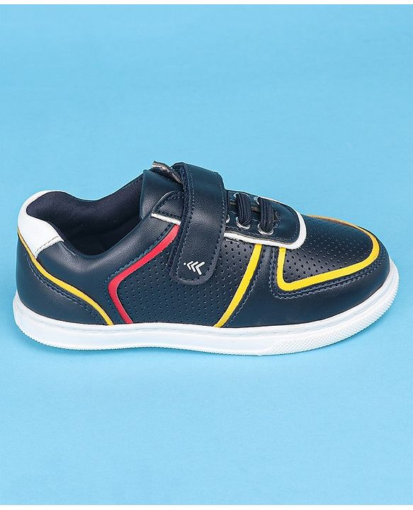 Pine Kids Slip On Casual Shoes with Velcro Closure - Navy Blue