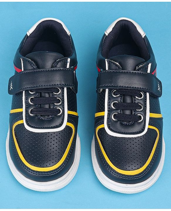 Pine Kids Slip On Casual Shoes with Velcro Closure - Navy Blue