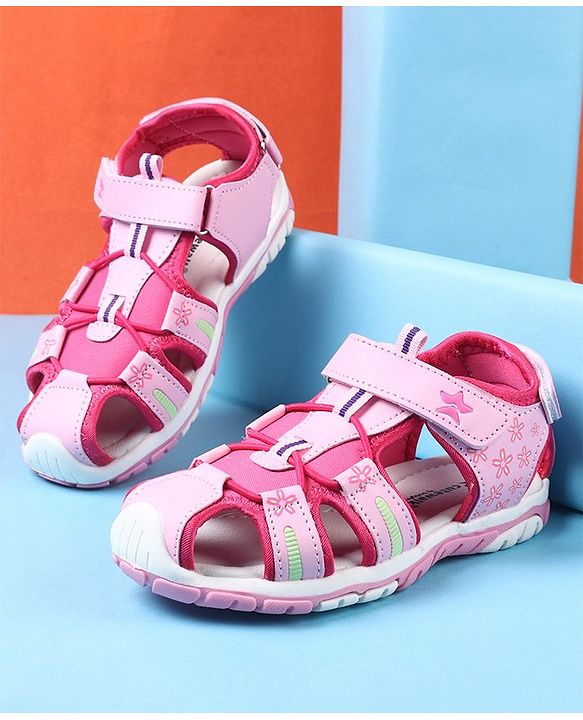 Cute Walk by Babyhug Velcro Closure Sandals  - Pink