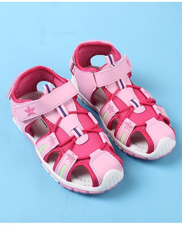 Cute Walk by Babyhug Velcro Closure Sandals  - Pink