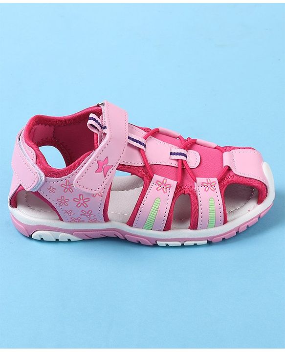 Cute Walk by Babyhug Velcro Closure Sandals  - Pink