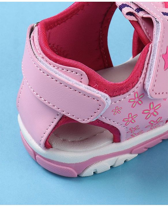 Cute Walk by Babyhug Velcro Closure Sandals  - Pink