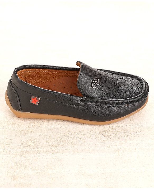 Cute Walk by Babyhug Party Wear Loafer Shoes - Black