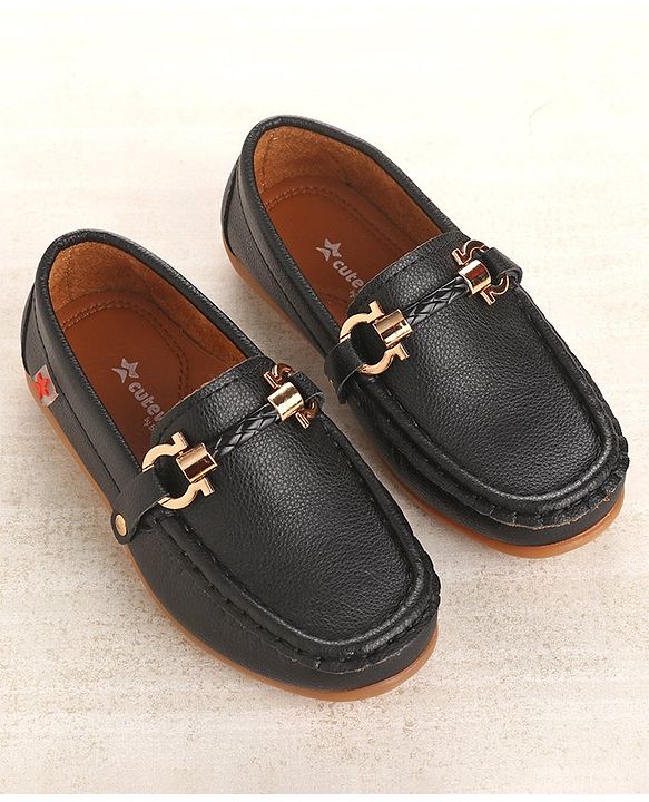 Cute Walk by Babyhug Slip Ons Party Wear Shoes - Navy Blue